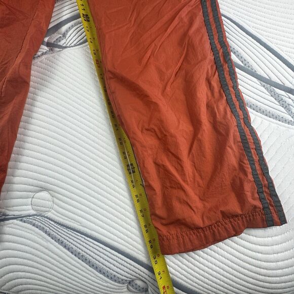 VTG Adidas Lined Windbreaker Pants Mens M Orange Y2K Tear Away Track - Picture 3 of 11